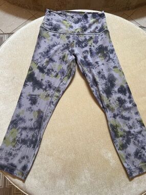 lululemon athletica Olive & Gray Tie-Dye Leggings